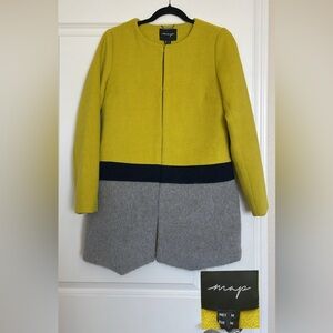 Yellow and Gray Women's Cape Jacket